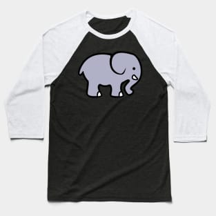 Blue Gray Elephant Cartoon Design Baseball T-Shirt